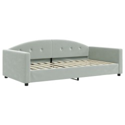 vidaXL Divano Letto con Letto Estraibile Grigio Chiaro 100x200 Velluto