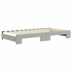 vidaXL Divano Letto con Letto Estraibile Grigio Chiaro 100x200 Velluto