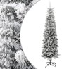 vidaXL Albero Natale Artificiale Sottile Neve Floccata 120cm PVC e PE