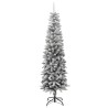 vidaXL Albero Natale Artificiale Sottile Neve Floccata 120cm PVC e PE