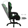    Sedia da Gaming con Luci a LED RGB Verde e Nera in Similpelle