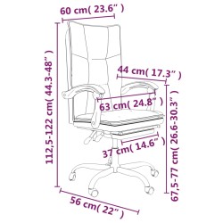 vidaXL Poltrona da Ufficio Reclinabile Rosa in Similpelle