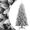 vidaXL Albero di Natale Artificiale con Neve Floccata 120 cm PVC e PE