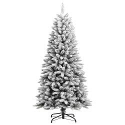 vidaXL Albero di Natale Artificiale con Neve Floccata 120 cm PVC e PE