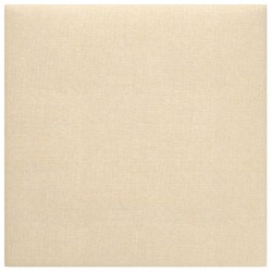 vidaXL Pannelli Murali 12 pz Crema 30x30 cm in Tessuto 1,08 m²