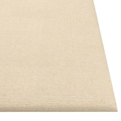 vidaXL Pannelli Murali 12 pz Crema 30x30 cm in Tessuto 1,08 m²