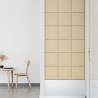 vidaXL Pannelli Murali 12 pz Crema 30x30 cm in Tessuto 1,08 m²