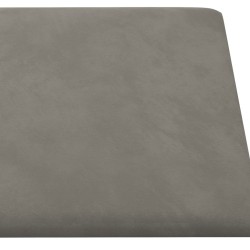 vidaXL Pannelli Murali 12 pz Grigio Chiaro 30x30 cm in Velluto 1,08 m²