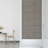 vidaXL Pannelli Murali 12 pz Grigio Chiaro 30x30 cm in Velluto 1,08 m²