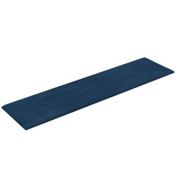 vidaXL Pannelli Murali 12 pz Blu 60x15 cm Velluto 1,08 m²