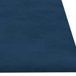 vidaXL Pannelli Murali 12 pz Blu 60x15 cm Velluto 1,08 m²