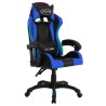 vidaXL Sedia da Gaming con Luci a LED RGB Blu e Nera in Similpelle