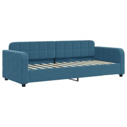 vidaXL Divano Letto con Materasso Blu 80x200 cm in Velluto