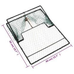 vidaXL Trappola per Uccelli Verde 50x40 cm in Acciaio