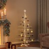 vidaXL Albero di Natale Decorativo in Legno 150 cm Legno Massello Pino