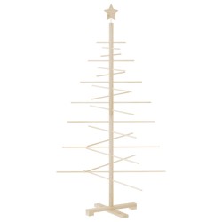 vidaXL Albero di Natale Decorativo in Legno 150 cm Legno Massello Pino