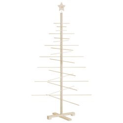 vidaXL Albero di Natale Decorativo in Legno 150 cm Legno Massello Pino