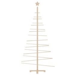 vidaXL Albero di Natale Decorativo in Legno 180 cm Legno Massello Pino