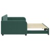 vidaXL Divano Letto con Letto Estraibile Verde Scuro 90x200cm Velluto