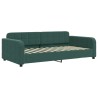 vidaXL Divano Letto con Letto Estraibile Verde Scuro 90x200cm Velluto