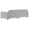 vidaXL Divano Letto con Letto Estraibile Grigio Chiaro 90x200 Velluto