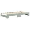 vidaXL Divano Letto con Letto Estraibile Grigio Chiaro 90x200 Velluto