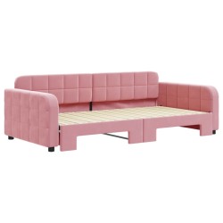 vidaXL Divano Letto con Letto Estraibile Rosa 100x200 cm in Velluto