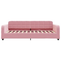 vidaXL Divano Letto con Letto Estraibile Rosa 100x200 cm in Velluto