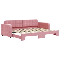 vidaXL Divano Letto con Letto Estraibile Rosa 80x200 cm in Velluto