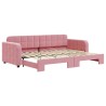 vidaXL Divano Letto con Letto Estraibile Rosa 80x200 cm in Velluto