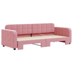 vidaXL Divano Letto con Letto Estraibile Rosa 80x200 cm in Velluto