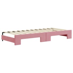 vidaXL Divano Letto con Letto Estraibile Rosa 80x200 cm in Velluto