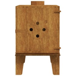 vidaXL Stufa da Campeggio 35x50x55 cm in Acciaio Corten 