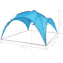    Tendone per Feste ad Arco 450x450x265 cm Azzurro