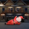    Babbo Natale Gonfiabile con LED IP44 Rosso 360 cm XXL