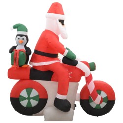    Babbo Natale Gonfiabile sulla Moto LED IP44 160 cm