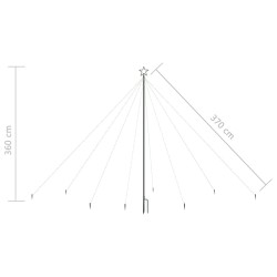    Albero di Natale Cascata Luci LED Interni Esterni 576 LED 3,6 m