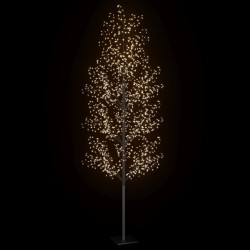 Albero di Natale 1200 LED Bianco Caldo Ciliegio in Fiore 400 cm