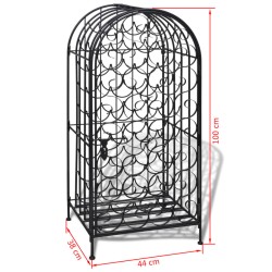 vidaXL Portabottiglie per 35 Bottiglie in Metallo 