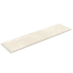 vidaXL Pannelli Murali 12 pz Crema 60x15 cm Velluto 1,08 m²