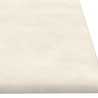 vidaXL Pannelli Murali 12 pz Crema 60x15 cm Velluto 1,08 m²