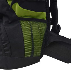    Zaino da Escursioni XXL 75 L Nero e Verde