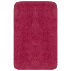    Set Tappetini per Bagno 3 pz in Tessuto Fucsia