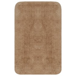    Set Tappetini per Bagno 3 pz in Tessuto Beige