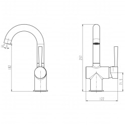 SCHÜTTE Miscelatore Lavabo CORNWALL Cromo