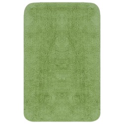    Set Tappetini per Bagno 3 pz in Tessuto Verde