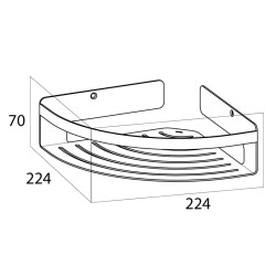 Tiger Mensola da Bagno Angolare Caddy Argento Grande 1400630946