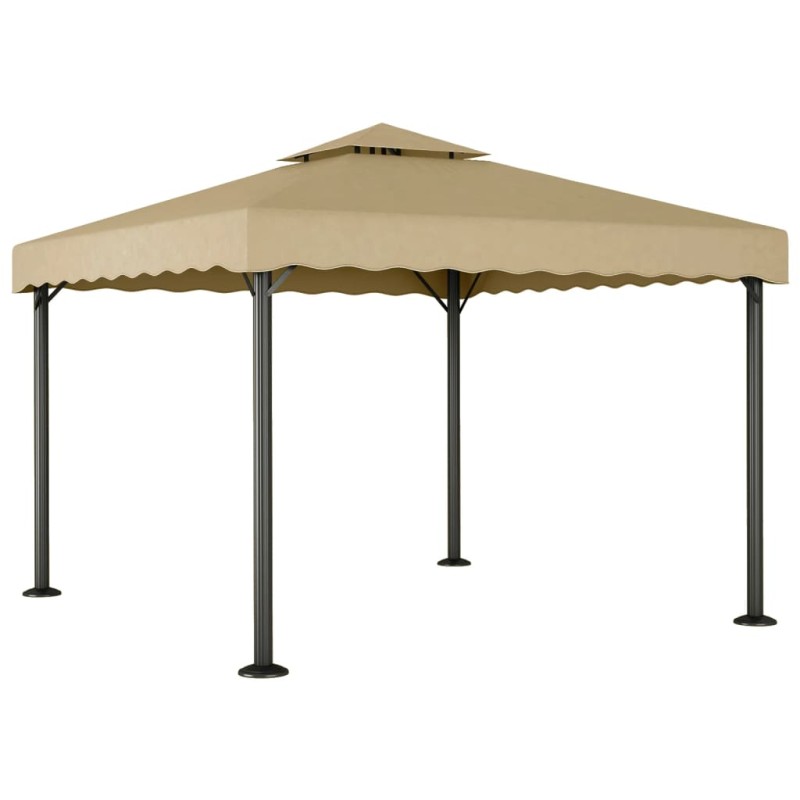    Gazebo Tortora 3x3 m Alluminio e Acciaio