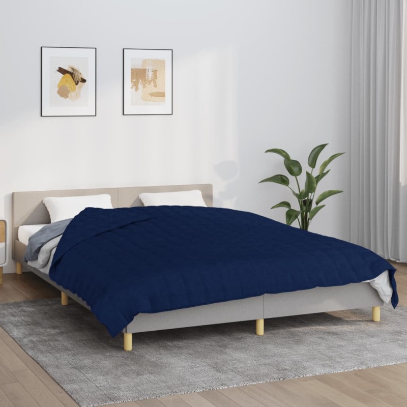    Coperta Ponderata Blu 200x225 cm 9 kg Tessuto