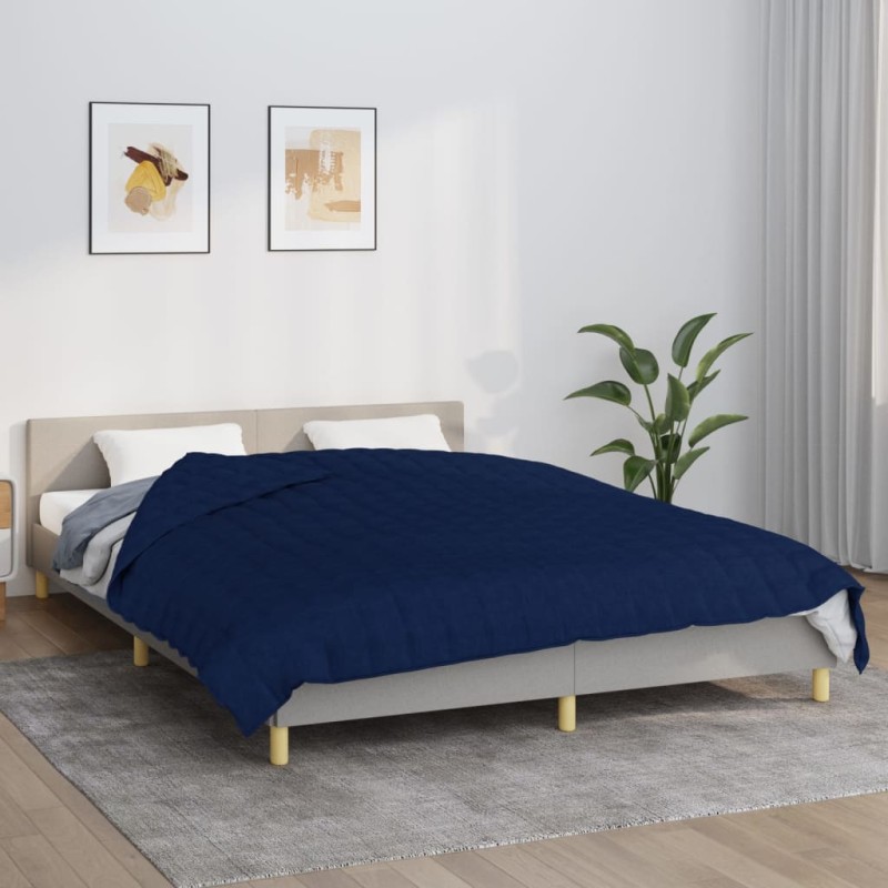    Coperta Ponderata Blu 200x225 cm 13 kg Tessuto